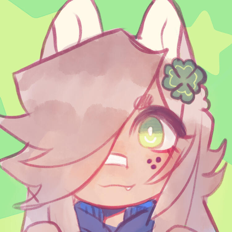 an anime rendition of the artist's werewolf persona